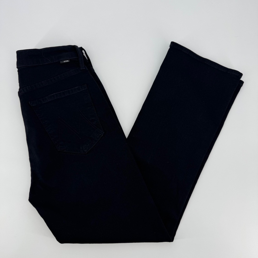 Mother The Tripper Not Guilty Black High Rise Straight Leg Jeans Size 29
